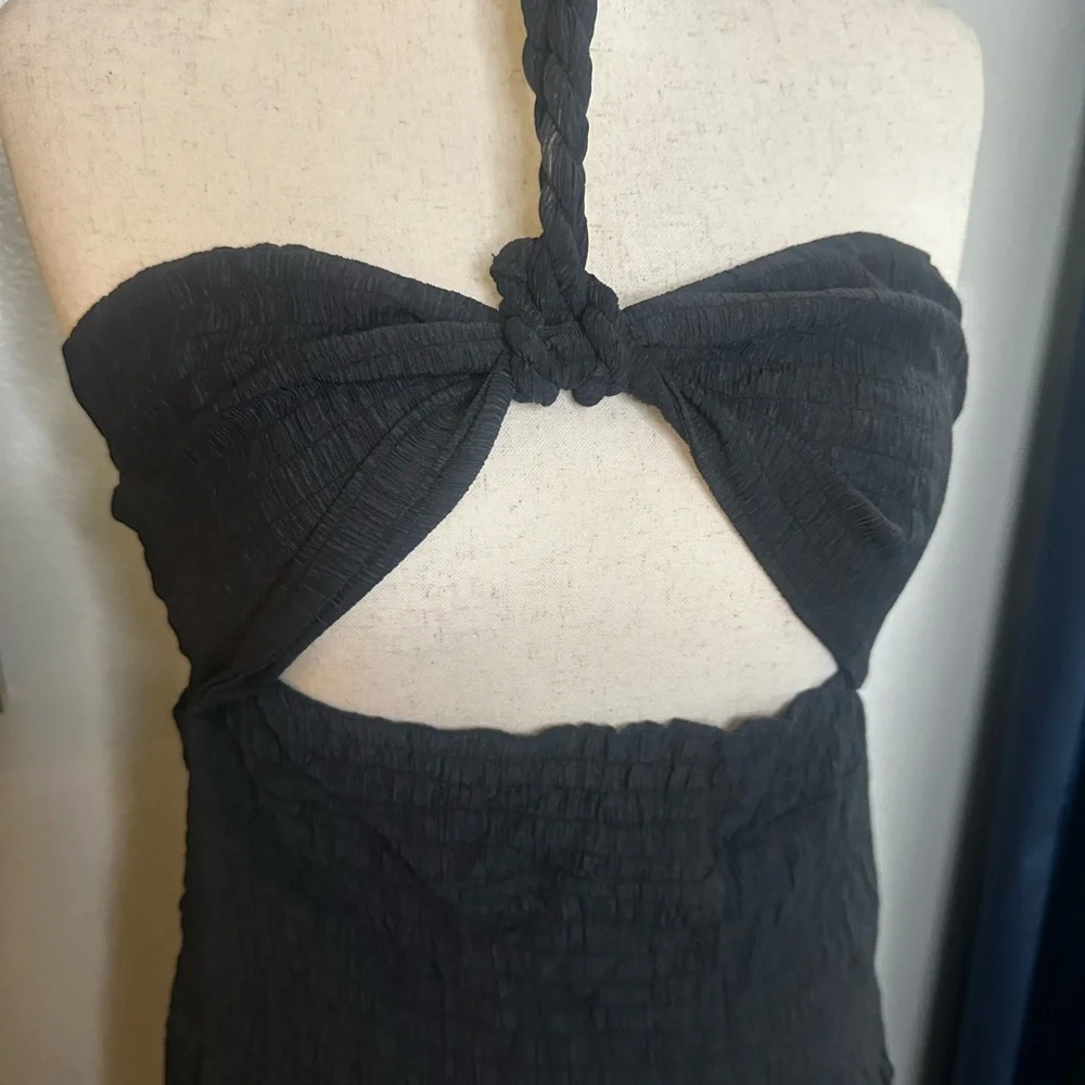 Black halter Tie top summer dress XL NWT - Picture 5 of 5